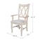 International Concepts Double X-Back Chair with Arms, Unfinished CI-20A - alternate 5